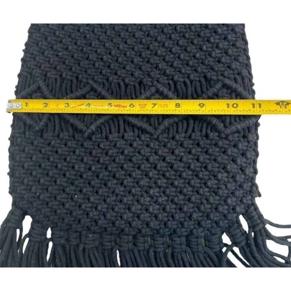 Nwt Danielle Nicole Black Macrame Crossbody Bag W… - image 7